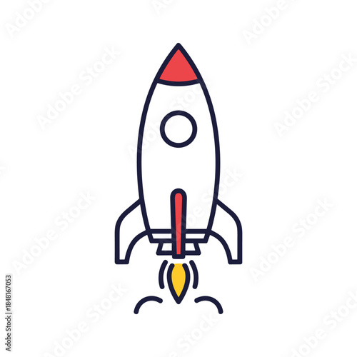 Rocket launching into space Vector