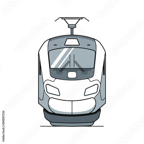 Modern high-speed train Vector