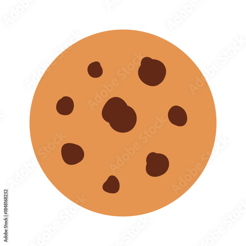 Delicious chocolate chip cookie Vector