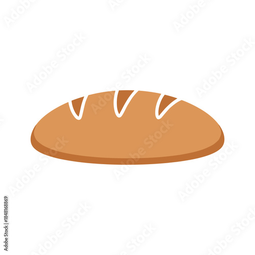 Single slice of bread Vector