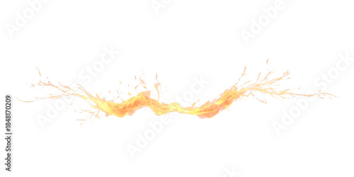 Abstract fire isolated on transparent png background.