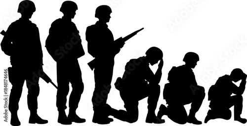Soldiers in Combat Positions