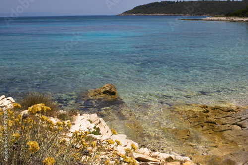 Fototapeta Naklejka Na Ścianę i Meble -  Proizd island coastal landscape Croatia Adriatic Sea