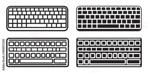 Keyboard Icon Vector Illustration for Computer, Technology, and Typing Design