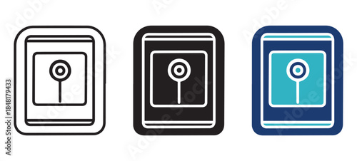 Lockers Icon Vector Illustration for School, Gym, and Storage Design. Minimalist Lockers Vector Icon in Flat and Line Style for App, UI, and Web Projects.