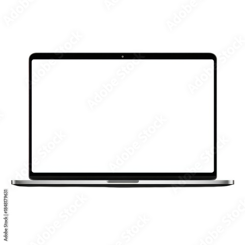Modern laptop isolated on transparent background