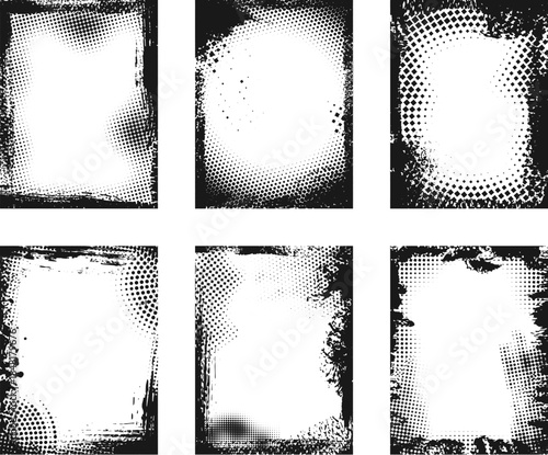 set of grunge banners
