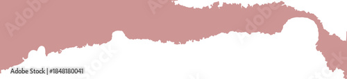 A wide abstract pink brushstroke-like shape stretches horizontally across a , creating a minimal modern decorative element.