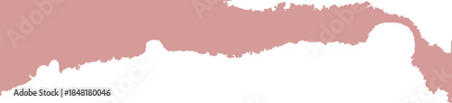 A wide abstract pink brushstroke-like shape stretches horizontally across a , creating a minimal modern decorative element.