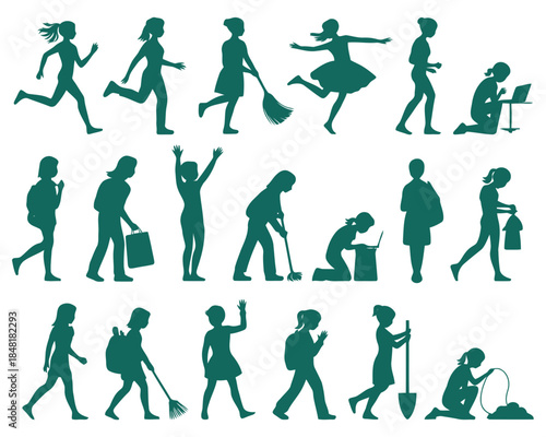 Various people are engaging in different activities