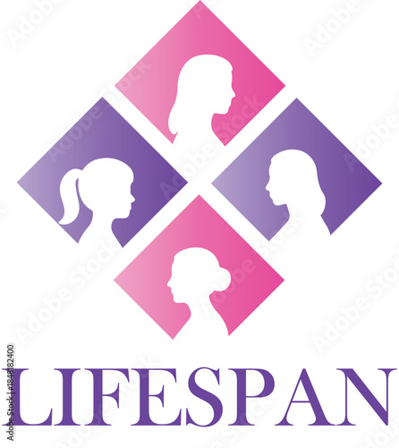 Logo depicting female life stages