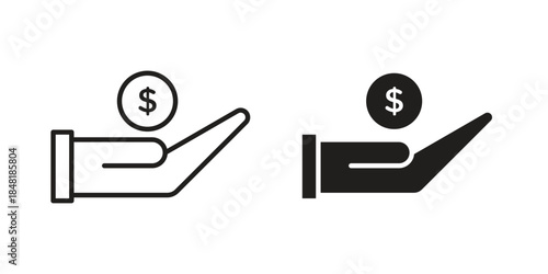 Affordable icon for website, thin line icons. vector logo design