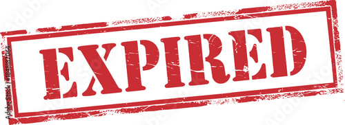 Expired stamp mark in red color