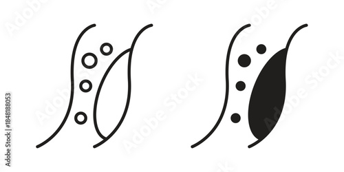 Cholesterol icon for website, thin line icons. vector logo design