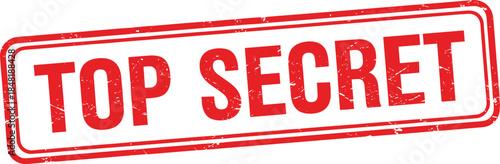 Top secret stamp on confidential document