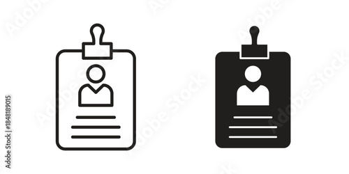 Credential icon for website, thin line icons. vector logo design