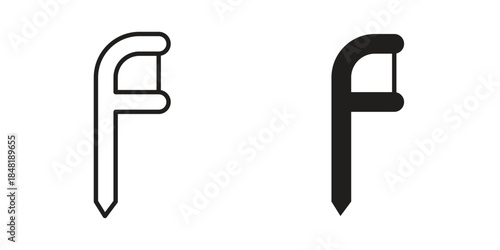 Dental floss icon for website, thin line icons. vector logo design