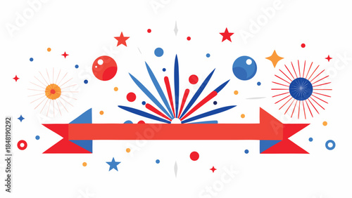Colorful fireworks clipart vector illustration bursting in the night sky, showcasing vibrant colors and dynamic shapes..eps