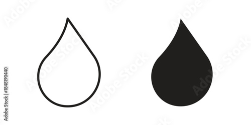 Drop icon for website, thin line icons. vector logo design