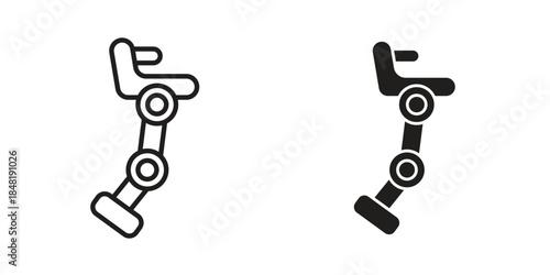 Exoskeleton icon for website, thin line icons. vector logo design