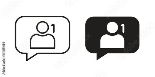 Followers icon for website, thin line icons. vector logo design