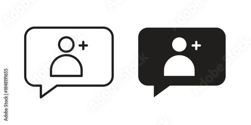 Follower icon for website, thin line icons. vector logo design