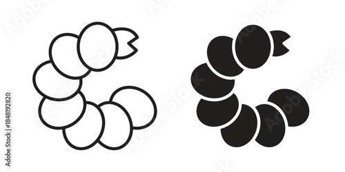 Grub icon for website, thin line icons. vector logo design