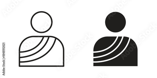Guru icon for website, thin line icons. vector logo design