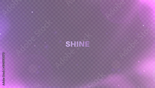 Soft light bokeh and shimmering sparkle with purple haze, background overlay for romantic and festive designs, invitations, posters and illustrations.