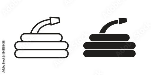 Hose icon for website, thin line icons. vector logo design