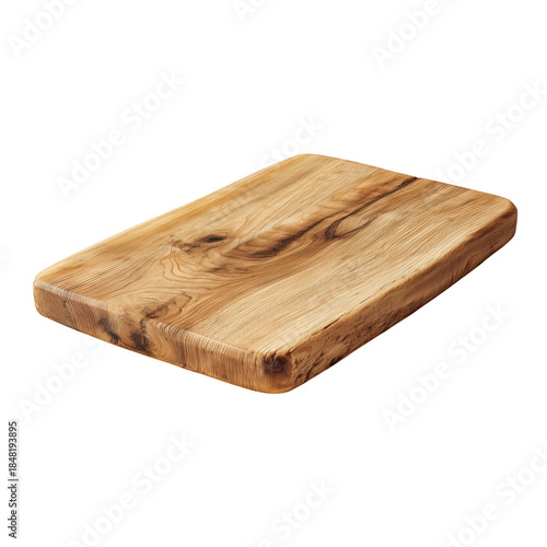 Wooden Cutting Board Placed on a Clean Surface Ready for Food Preparation Tasks