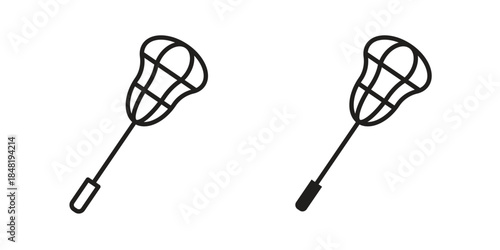 Lacrosse icon for website, thin line icons. vector logo design