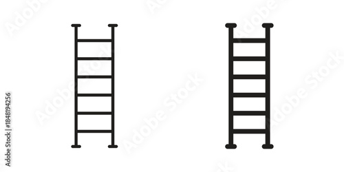 Ladder icon for website, thin line icons. vector logo design