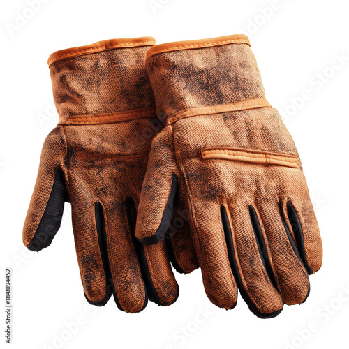 Work Gloves for Outdoor Tasks and Gardening in Bright Orange Color for Hand P...