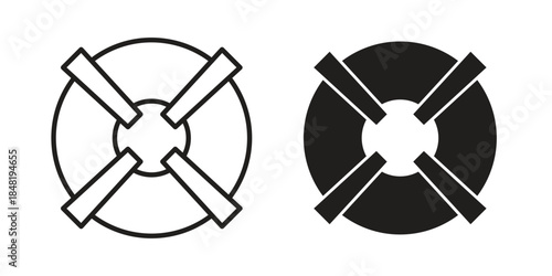 Lifeguard icon for website, thin line icons. vector logo design