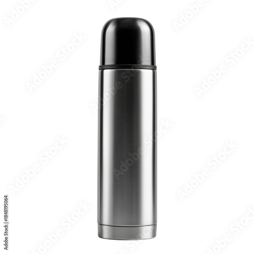 Portable Black Thermos Container for Hot or Cold Beverages for Travel and Out...