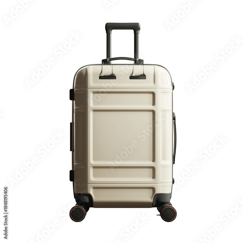 Suitcase Ready for Travel on Wheels at the Airport Terminal