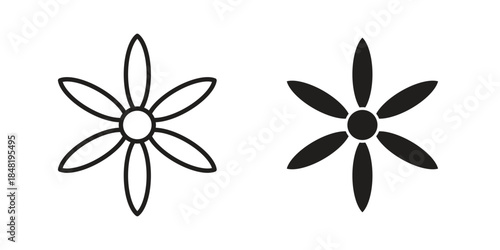 Neroli icon for website, thin line icons. vector logo design