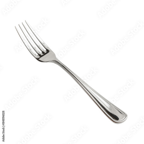 Fork Placed on Table With Simple Design and Shiny Surface for Various Dining ...
