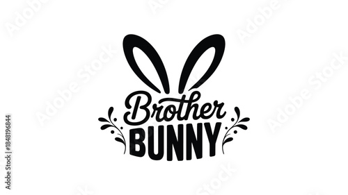 Brother Bunny bunny ears design with floral elements