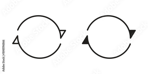 Recurring icon for website, thin line icons. vector logo design