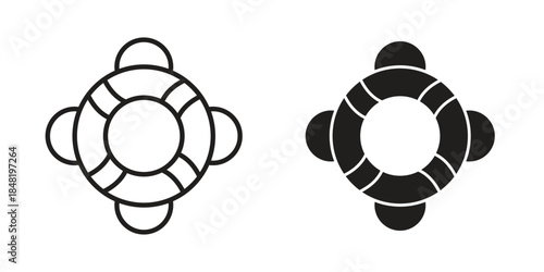 Rubber ring icon for website, thin line icons. vector logo design