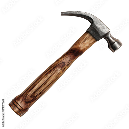 Hammer With Wooden Handle Used for Construction Work on a Construction Site i...