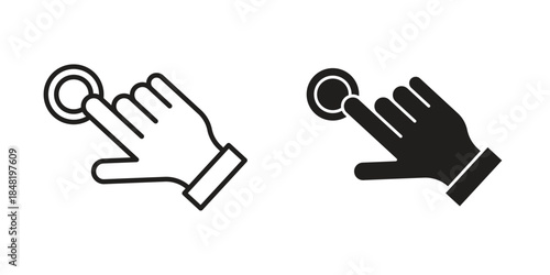 Self service icon for website, thin line icons. vector logo design