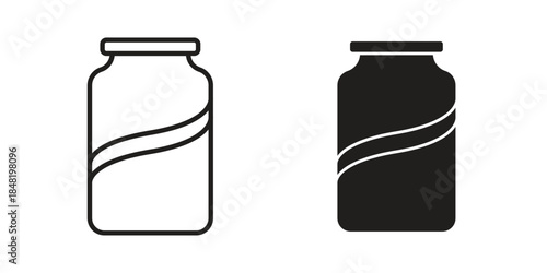 Soda can icon for website, thin line icons. vector logo design