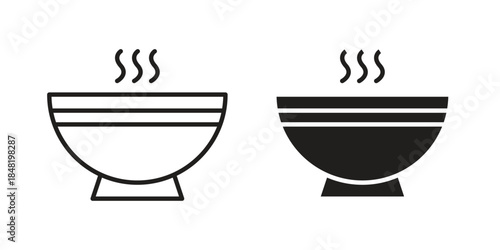 Stew icon for website, thin line icons. vector logo design