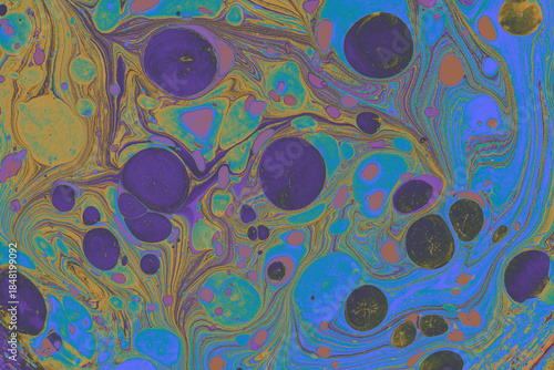 Abstract Ebru Marbling Texture Background