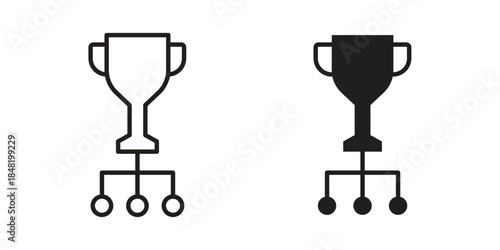 Tournament icon for website, thin line icons. vector logo design