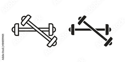 Training icon for website, thin line icons. vector logo design