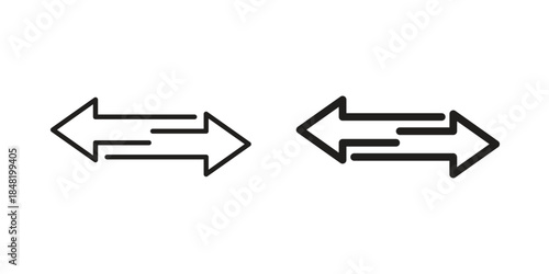 Transfer icon for website, thin line icons. vector logo design